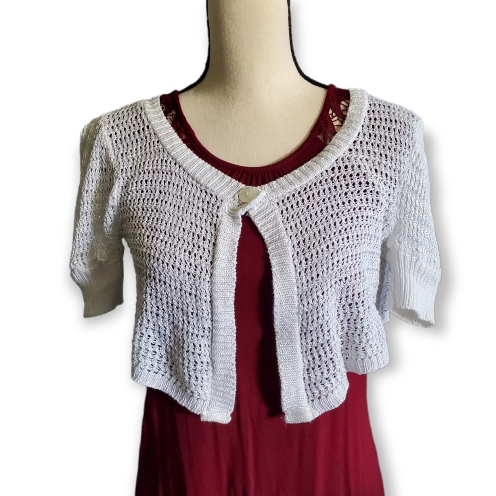 Max Rave Crochet cropped cardigan only size medium